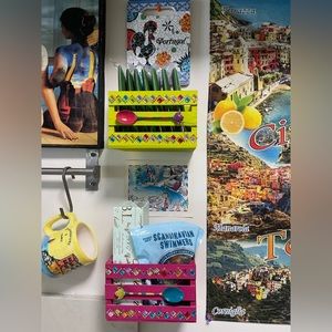 Pair of handcrafted wood crates.